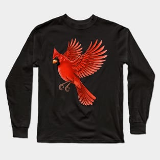 Red Cardinal bird Long Sleeve T-Shirt